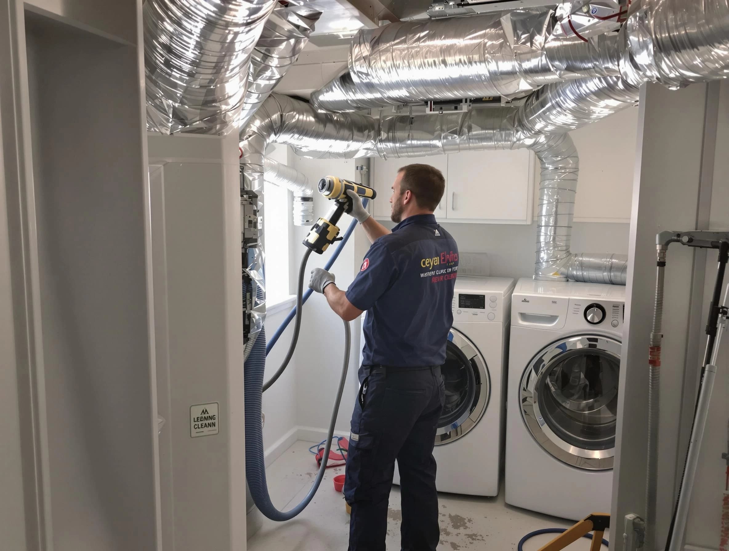 Canton Dryer Vent Cleaning specialist using advanced equipment for thorough duct cleaning in Canton