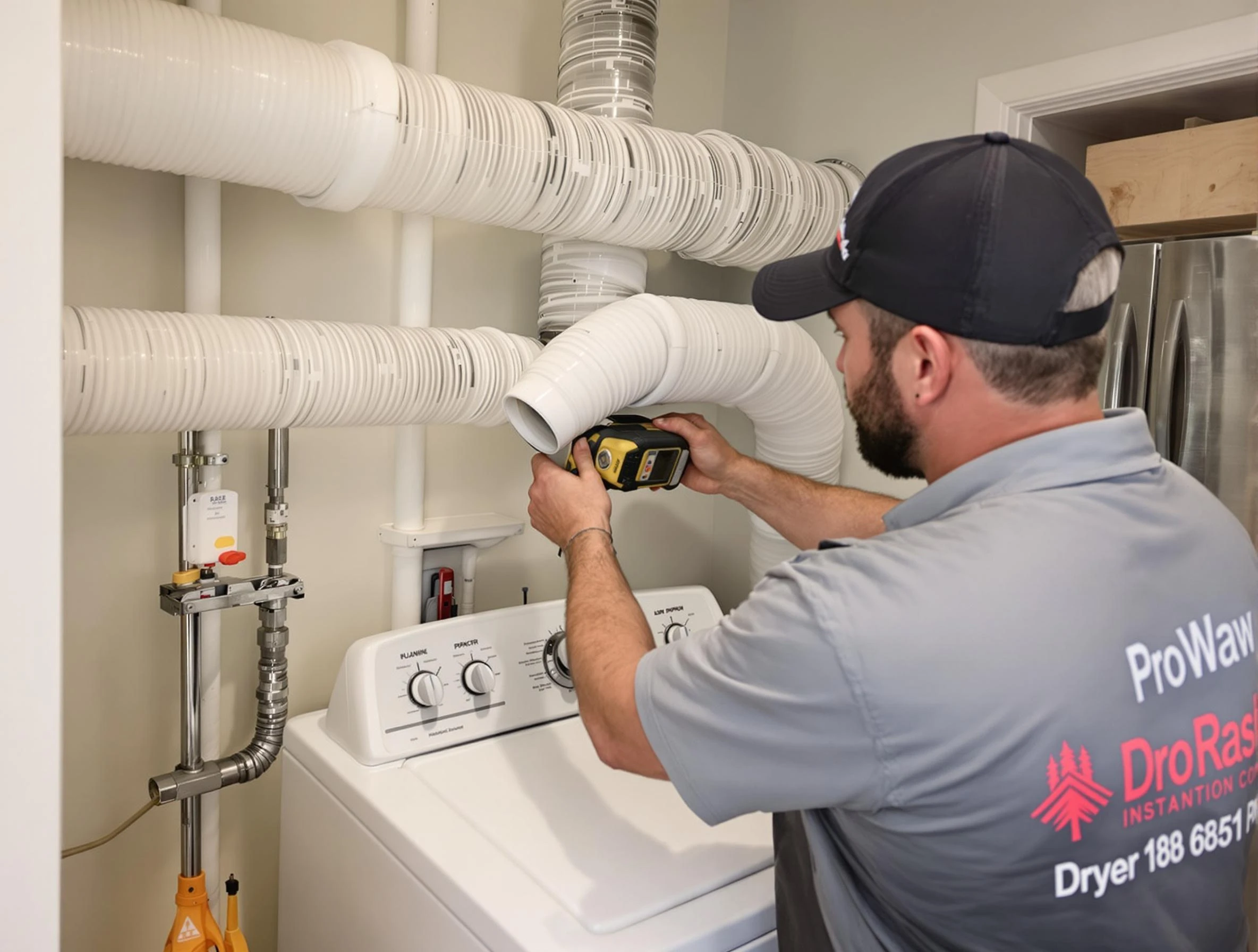 Professional dryer vent hose installation by Canton Dryer Vent Cleaning in Canton